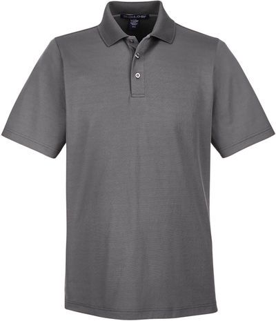 Am image of a Custom Devon & Jones CrownLux Performance™ Men's Plaited Polo in Graphite!