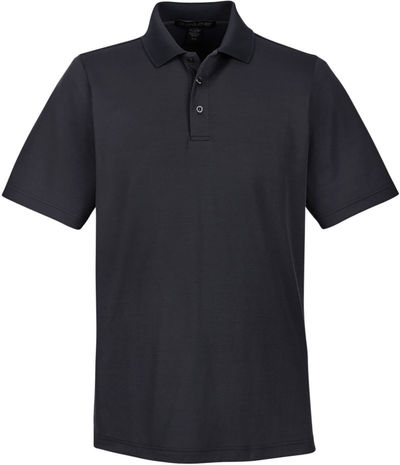 Am image of a Custom Devon & Jones CrownLux Performance™ Men's Plaited Polo in Black!