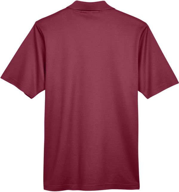 Am image of a Custom Devon & Jones CrownLux Performance™ Men's Plaited Polo in Burgundy!