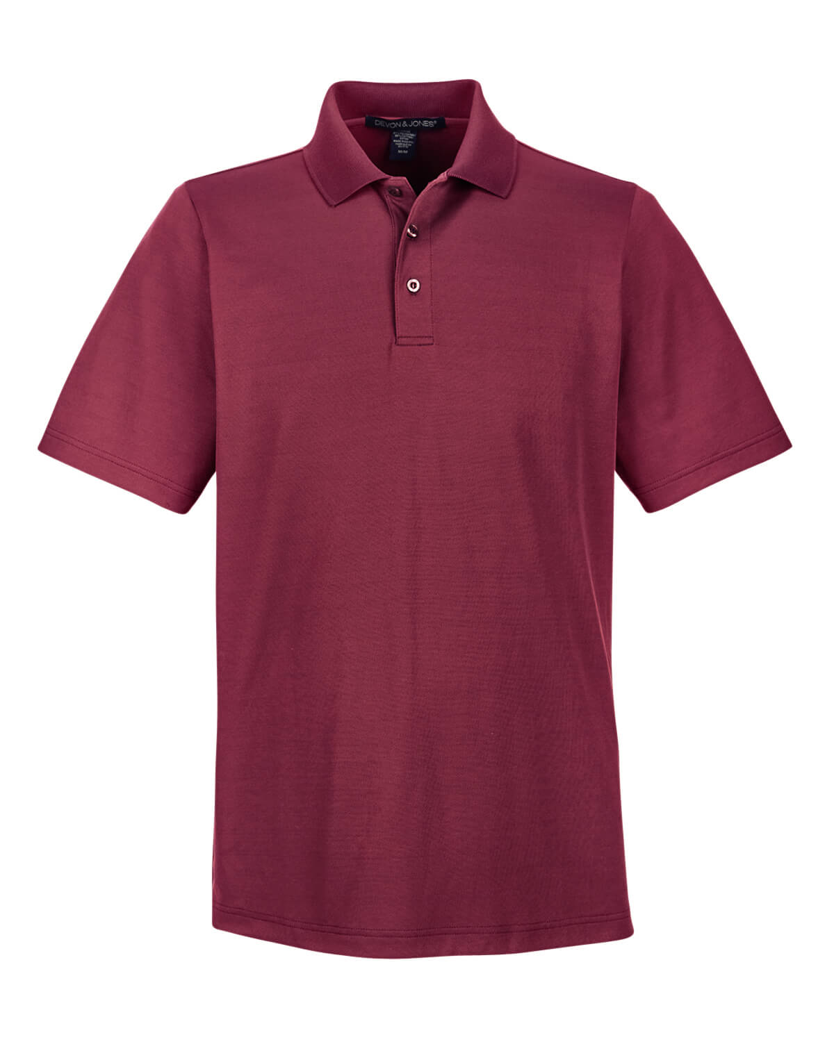Devon & Jones CrownLux Performance™ Men's Plaited Polo in Burgundy