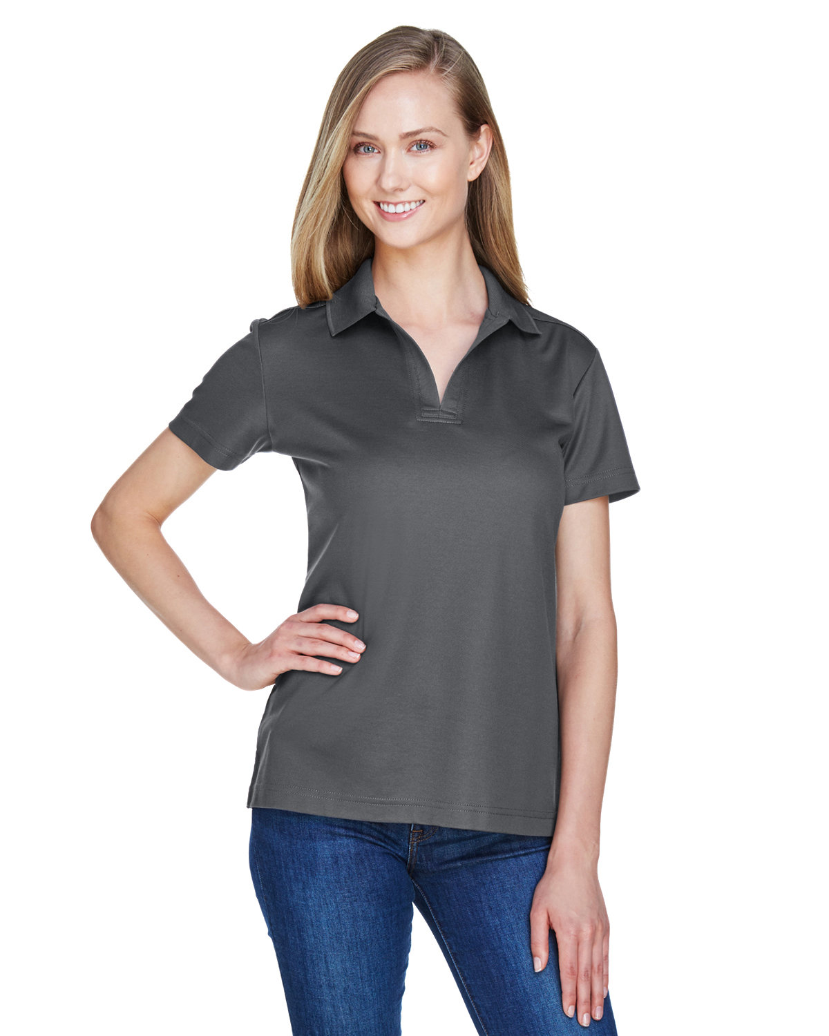 Devon and Jones CrownLux Performance Ladies Plaited Polo