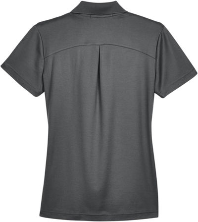 Am image of a Custom Devon and Jones CrownLux Performance Ladies Plaited Polo in Graphite!