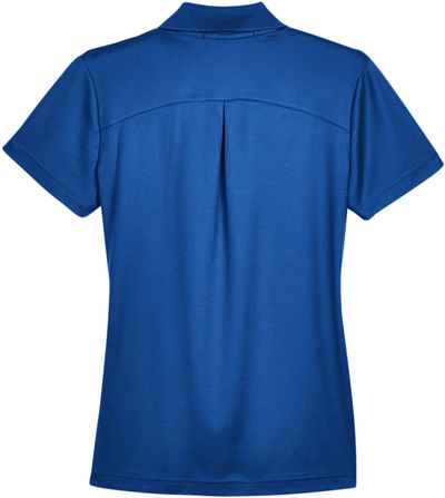 Am image of a Custom Devon and Jones CrownLux Performance Ladies Plaited Polo in True Royal!
