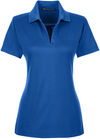 Am image of a Custom Devon and Jones CrownLux Performance Ladies Plaited Polo in True Royal!