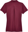 Am image of a Custom Devon and Jones CrownLux Performance Ladies Plaited Polo in Burgundy!