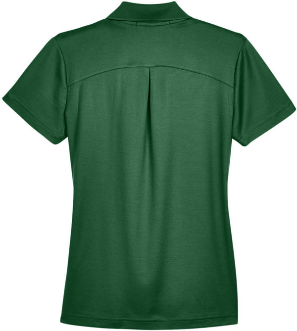 Am image of a Custom Devon and Jones CrownLux Performance Ladies Plaited Polo in Forest!
