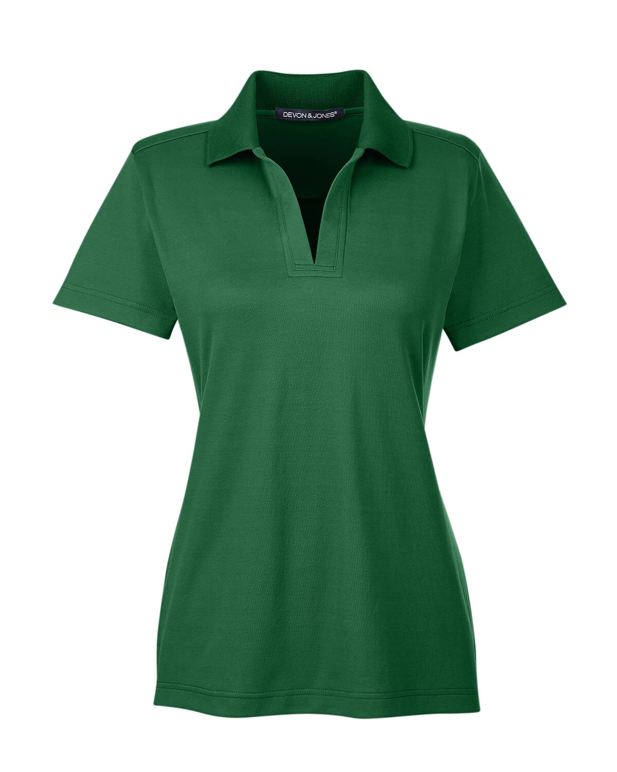 Devon and Jones CrownLux Performance Ladies Plaited Polo in Forest