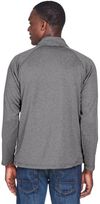 Am image of a Custom Devon & Jones Men's Stretch Tech Shell® Compass Full Zip in Dark Grey Heather!