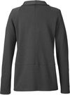 Am image of a Custom Devon & Jones Ladies' New Classics™ Charleston Cardigan in BLACK MELANGE!