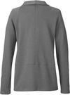 Am image of a Custom Devon & Jones Ladies' New Classics™ Charleston Cardigan in GRAPHITE MELANGE!