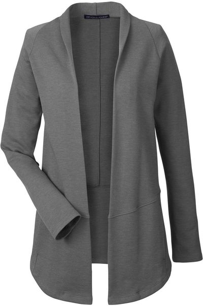 Am image of a Custom Devon & Jones Ladies' New Classics™ Charleston Cardigan in GRAPHITE MELANGE!