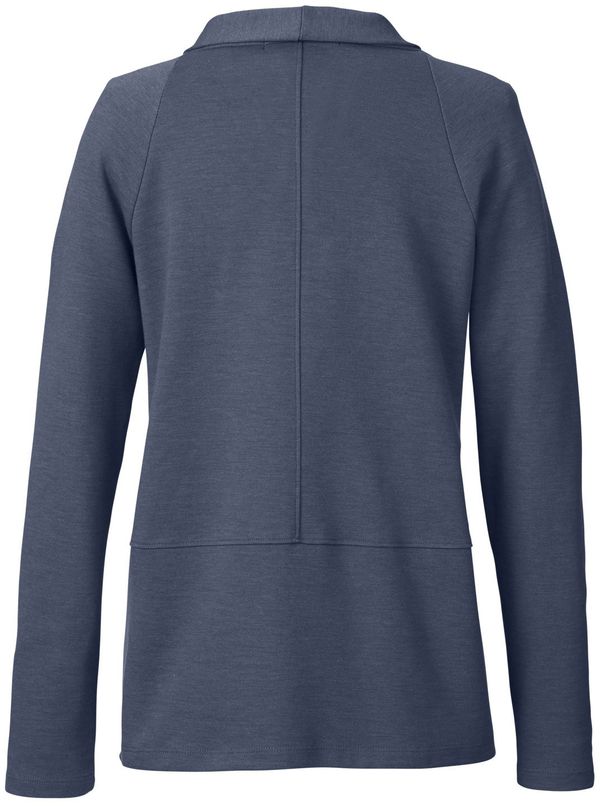 Am image of a Custom Devon & Jones Ladies' New Classics™ Charleston Cardigan in NAVY MELANGE!