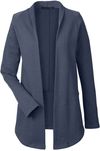 Am image of a Custom Devon & Jones Ladies' New Classics™ Charleston Cardigan in NAVY MELANGE!