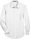 Am image of a Custom Devon & Jones Men's Crown Woven Collection™ Solid Stretch Twill in White!