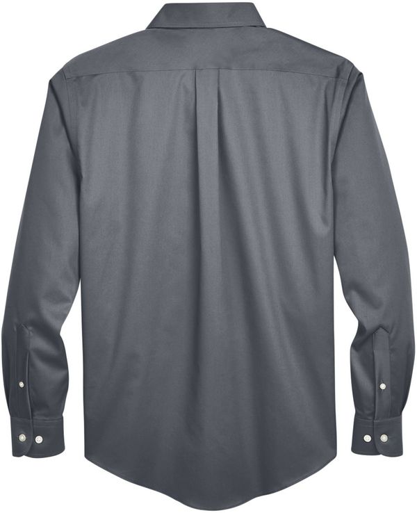 Am image of a Custom Devon & Jones Men's Crown Woven Collection™ Solid Stretch Twill in Graphite!