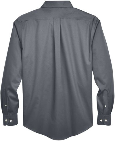 Am image of a Custom Devon & Jones Men's Crown Woven Collection™ Solid Stretch Twill in Graphite!