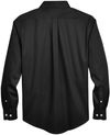 Am image of a Custom Devon & Jones Men's Crown Woven Collection™ Solid Stretch Twill in Black!