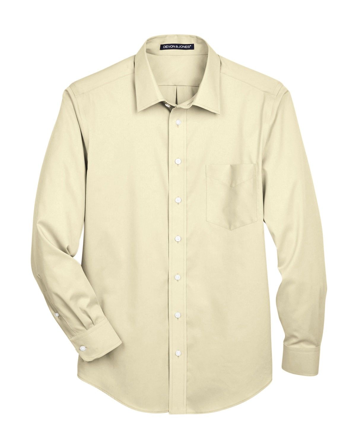 Devon & Jones Men's Crown Woven Collection™ Solid Stretch Twill in Transparent Yellow