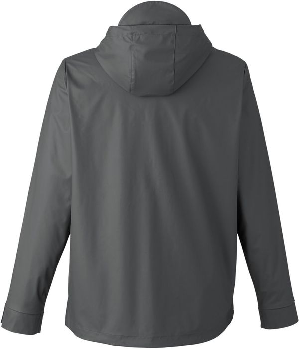 Am image of a Custom Devon & Jones Unisex New Classics Prescott Rain Jacket in GRAPHITE!