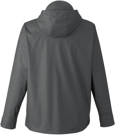 Am image of a Custom Devon & Jones Unisex New Classics Prescott Rain Jacket in GRAPHITE!