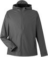Am image of a Custom Devon & Jones Unisex New Classics Prescott Rain Jacket in GRAPHITE!