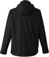 Am image of a Custom Devon & Jones Unisex New Classics Prescott Rain Jacket in BLACK!