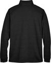 Am image of a Custom Devon & Jones Men's Newbury Melange Fleece Quarter Zip in Black Heather!