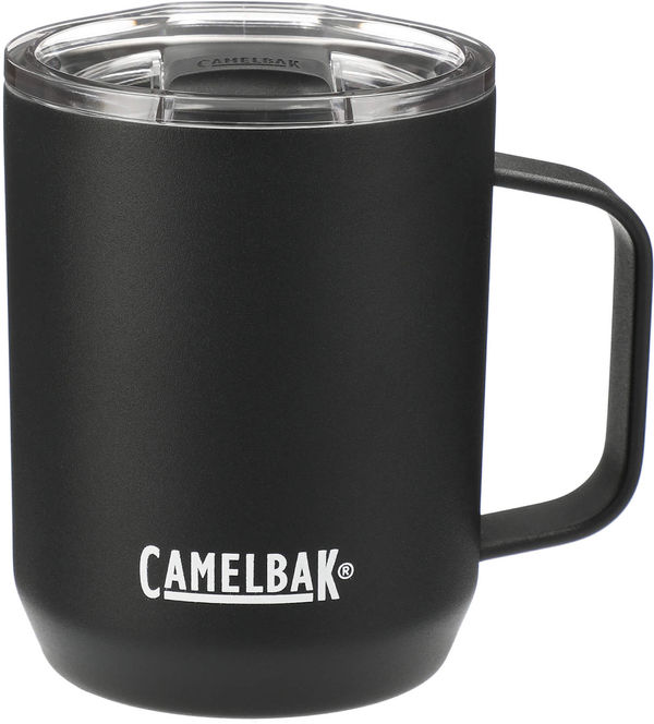 Am image of a Custom CamelBak Camp Mug 12oz in Black!