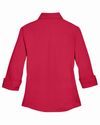 Am image of a Custom Devon and Jones Ladies Perfect Fit Three Quarters Sleeve Stretch Poplin Blouse in Red!