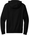 Am image of a Custom Nike Club Fleece Sleeve Swoosh Full Zip Hoodie in Black!