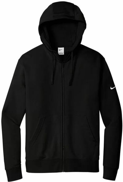 Custom Nike Club Fleece Sleeve Swoosh Full Zip Hoodie Coastal Reign