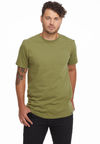 Am image of a Custom Econscious Unisex Organic USA Made T Shirt in Ollive!