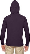 Am image of a Custom Econscious Unisex 4.25 oz. Blended Eco Jersey Pullover Hoodie in Eggplant!