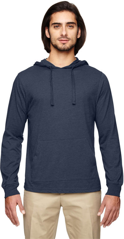 Am image of a Custom Econscious Unisex 4.25 oz. Blended Eco Jersey Pullover Hoodie in Water!