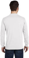 Am image of a Custom Econscious Mens Organic Cotton Classic Long Sleeve T Shirt in White!