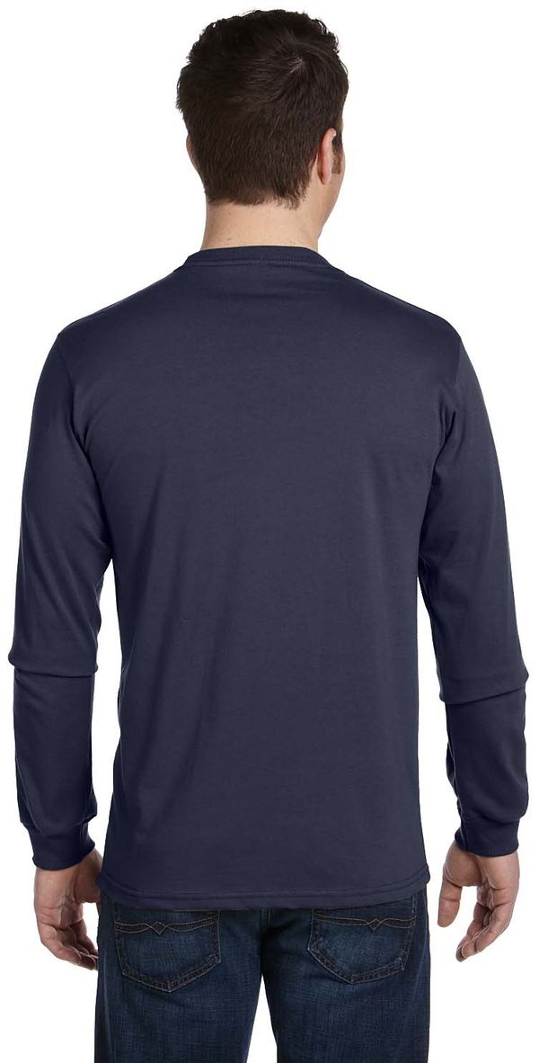 An image of a Custom Econscious Mens Organic Cotton Classic Long Sleeve T Shirt in Pacific!