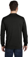 Am image of a Custom Econscious Mens Organic Cotton Classic Long Sleeve T Shirt in Black!