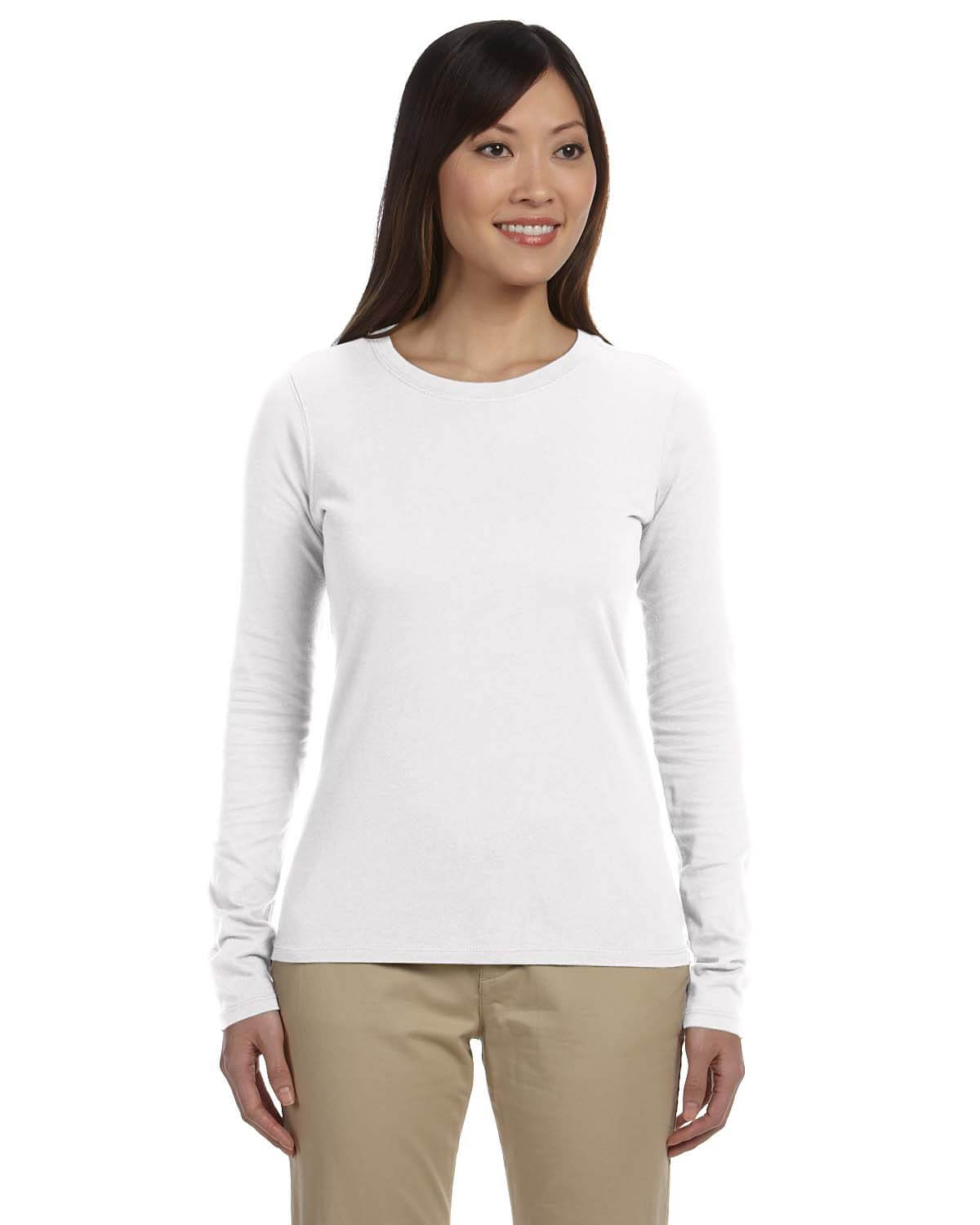 Econscious Ladies Classic Long Sleeve T Shirt in White