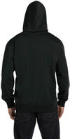 Am image of a Custom Econscious Unisex Heritage Pullover Hooded Sweatshirt in Black!