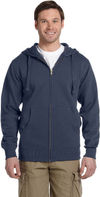 Am image of a Custom Econscious Men's Organic Recycled Full Zip Hood in Pacific!