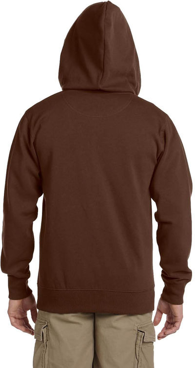 Am image of a Custom Econscious Men's Organic Recycled Full Zip Hood in Earth!