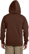 Am image of a Custom Econscious Men's Organic Recycled Full Zip Hood in Earth!