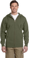 Am image of a Custom Econscious Men's Organic Recycled Full Zip Hood in Jungle!