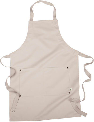 Am image of a Custom Econscious Unisex Eco Apron in Oyster!
