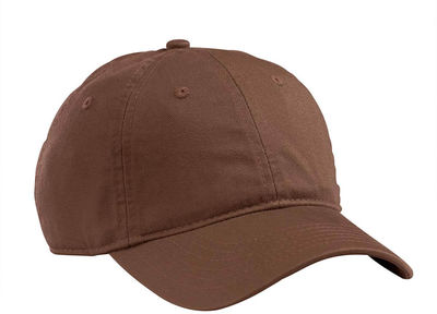 Am image of a Custom Econscious Organic Cotton Twill Unstructured Baseball Hat in Earth!
