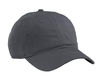 Am image of a Custom Econscious Organic Cotton Twill Unstructured Baseball Hat in Charcoal!