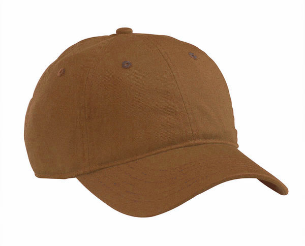 Am image of a Custom Econscious Organic Cotton Twill Unstructured Baseball Hat in Legacy Brown!