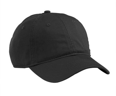 Am image of a Custom Econscious Organic Cotton Twill Unstructured Baseball Hat in Black!