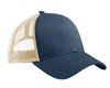 Am image of a Custom Econscious Eco Trucker Organic Recycled Hat in Pacific/Oyster!