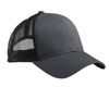 Am image of a Custom Econscious Eco Trucker Organic Recycled Hat in Charcoal/Black!